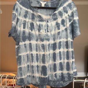 Blue Tie-Dye Intro brand Women's Top